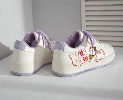 Kawaii Japanese Style Hand-Painted Lucky Cat Print Sneakers -Kawaii Fashion Shop Kawaii Japanese Style Hand Painted Lucky Cat Print Sneakers 7
