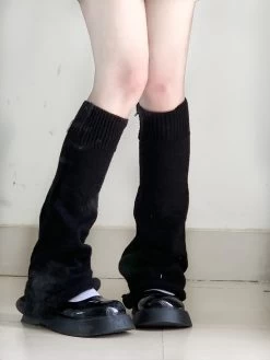 Kawaii Japanese Style JK Knitted Stacked Socks -Kawaii Fashion Shop Kawaii Japanese Style JK Knitted Stacked Socks 5