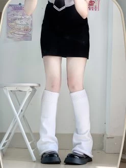 Kawaii Japanese Style JK Knitted Stacked Socks -Kawaii Fashion Shop Kawaii Japanese Style JK Knitted Stacked Socks 6