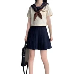 Kawaii Japanese Summer Full Set Sailor School Uniform -Kawaii Fashion Shop Kawaii Japanese Summer Full Set Sailor School Uniform 8
