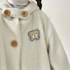 Kawaii Japanese Versatile Lamb Wool Coat -Kawaii Fashion Shop Kawaii Japanese Versatile Lamb Wool Coat 4