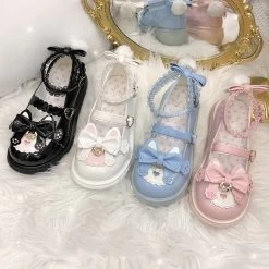 Kawaii Japanese Cartoon Kitten All-match Lolita Shoes -Kawaii Fashion Shop Kawaii Japanese cartoon kitten versatile Lolita Shoes 5