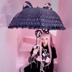 Kawaii Lolita Pink Long-Hair Wig -Kawaii Fashion Shop Kawaii Lolita Pink Long Hair Wig 3