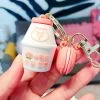Kawaii Peach Milk Bottle Airpods Case -Kawaii Fashion Shop Kawaii Peach Milk Bottle Keychain For Airpods pro Case Cute Cartoon Keyring Charms For Airpods 2