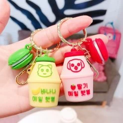 Kawaii Peach Milk Bottle Airpods Case 10 Kawaii Peach Milk Bottle Airpods Case -Kawaii Fashion Shop Kawaii Peach Milk Bottle Keychain For Airpods pro Case Cute Cartoon Keyring Charms For Airpods 2 2