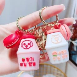 Kawaii Peach Milk Bottle Airpods Case 11 Kawaii Peach Milk Bottle Airpods Case -Kawaii Fashion Shop Kawaii Peach Milk Bottle Keychain For Airpods pro Case Cute Cartoon Keyring Charms For Airpods 2 3