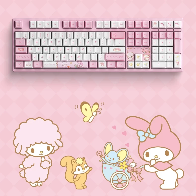 Kawaii Pink Aesthetic My Melody Mechanical Keyboard 4 Kawaii Pink Aesthetic My Melody Mechanical Keyboard - Image 2