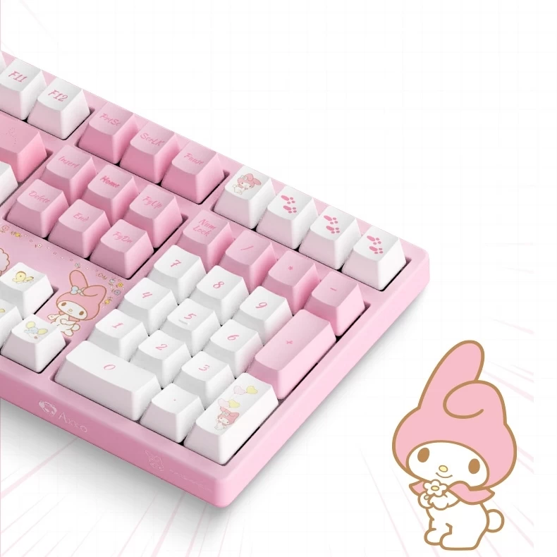 Kawaii Pink Aesthetic My Melody Mechanical Keyboard 9 Kawaii Pink Aesthetic My Melody Mechanical Keyboard - Image 7