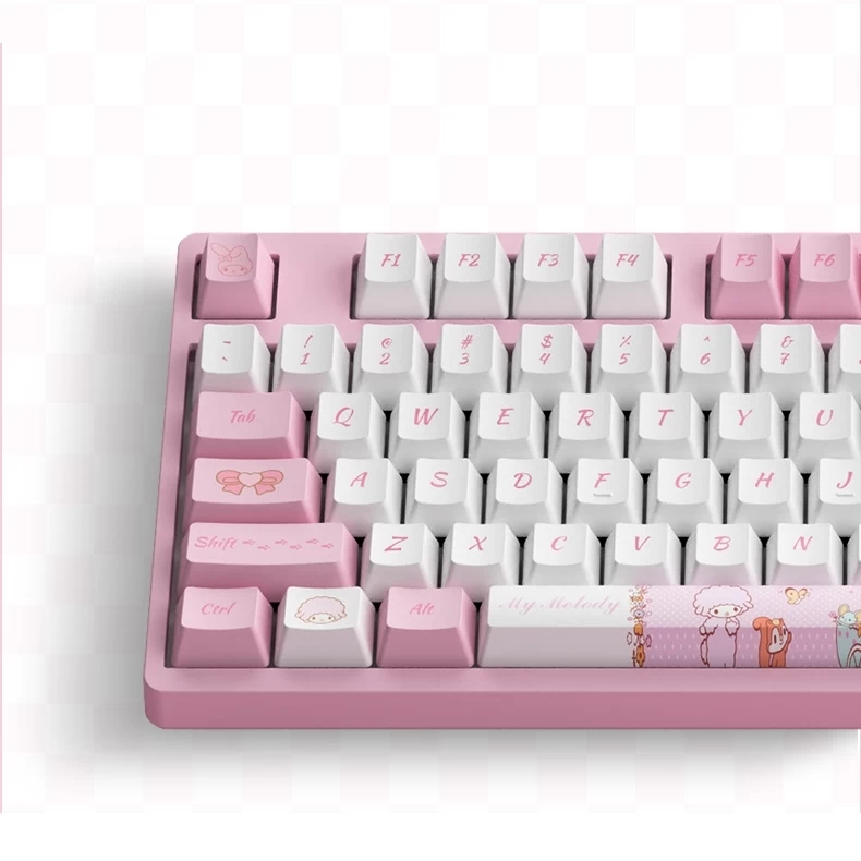 Kawaii Pink Aesthetic My Melody Mechanical Keyboard 6 Kawaii Pink Aesthetic My Melody Mechanical Keyboard - Image 4