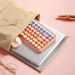 Kawaii Pink Aesthetic Wireless Keyboard And Mouse Set -Kawaii Fashion Shop Kawaii Pink Aesthetic Wireless Keyboard And Mouse Set 5