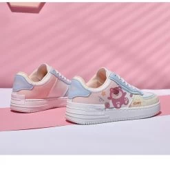 Kawaii Pink Bear All-Match Low Top Sneakers -Kawaii Fashion Shop Kawaii Pink Bear All Match Low Top Sneakers 11