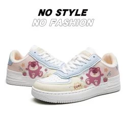 Kawaii Pink Bear All-Match Low Top Sneakers -Kawaii Fashion Shop Kawaii Pink Bear All Match Low Top Sneakers 15