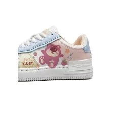 Kawaii Pink Bear All-Match Low Top Sneakers -Kawaii Fashion Shop Kawaii Pink Bear All Match Low Top Sneakers 3