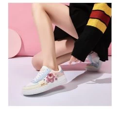 Kawaii Pink Bear All-Match Low Top Sneakers -Kawaii Fashion Shop Kawaii Pink Bear All Match Low Top Sneakers 7