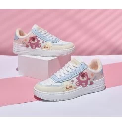 Kawaii Pink Bear All-Match Low Top Sneakers -Kawaii Fashion Shop Kawaii Pink Bear All Match Low Top Sneakers 9