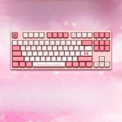 Kawaii Pink Sailor Moon Co-branded Mechanical Keyboard 87 Key 12 Kawaii Pink Sailor Moon Co-branded Mechanical Keyboard 87 Key -Kawaii Fashion Shop Kawaii Pink Sailor Moon Co branded Mechanical Keyboard 87 Key 2