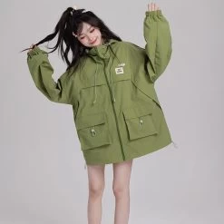 Kawaii Pink Sweet Cat Ear Coat -Kawaii Fashion Shop Kawaii Pink Sweet Cat Ear Coat 10