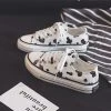 Kawaii Cow Print Canvas Shoes 2 Kawaii Cow Print Canvas Shoes -Kawaii Fashion Shop Kawaii Platform Sneakers Women Vintage Canvas Sports Shoes Summer Fashion New Lolita Low Top Casual Ins