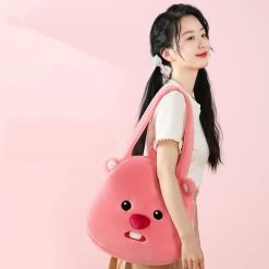 Kawaii Plush Beaver Shoulder Bag -Kawaii Fashion Shop Kawaii Plush Beaver Shoulder Bag 3