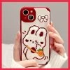 Kawaii Plush Embroidery Rabbit IPhone Case -Kawaii Fashion Shop Kawaii Plush Embroidery Rabbit iPhone Case 2