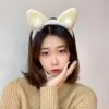 Kawaii Plush Cat Ears Hair Tie -Kawaii Fashion Shop Kawaii Plush Hair Tie for Women Sweet Cat Ears Makeup Face Washing Plush Hairband Party Festival