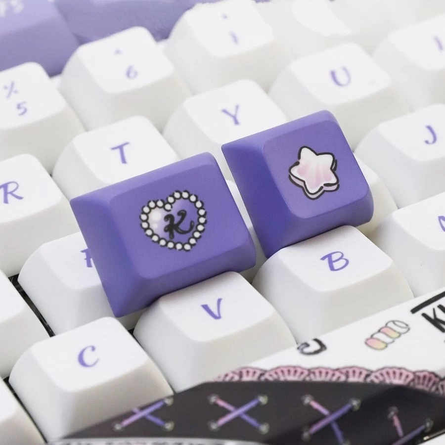 Kawaii Purple Kuromi Mechanical Keycaps Set 6 Kawaii Purple Kuromi Mechanical Keycaps Set - Image 4