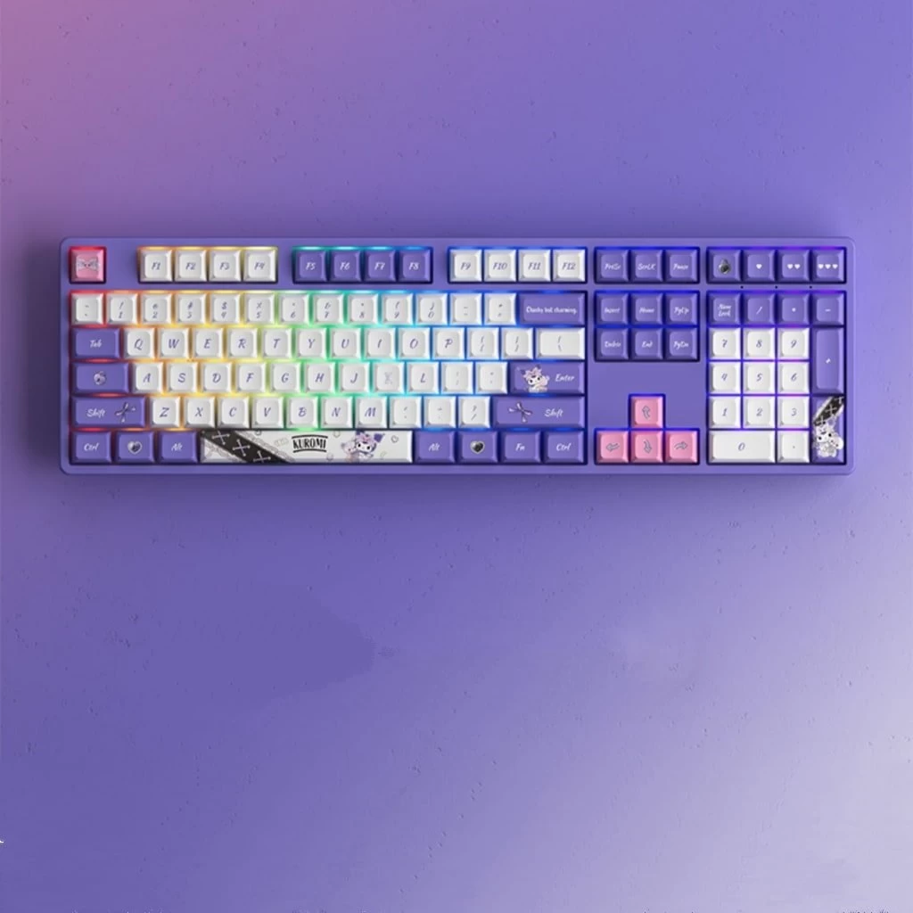 Kawaii Purple Kuromi Mechanical Keycaps Set 7 Kawaii Purple Kuromi Mechanical Keycaps Set - Image 5