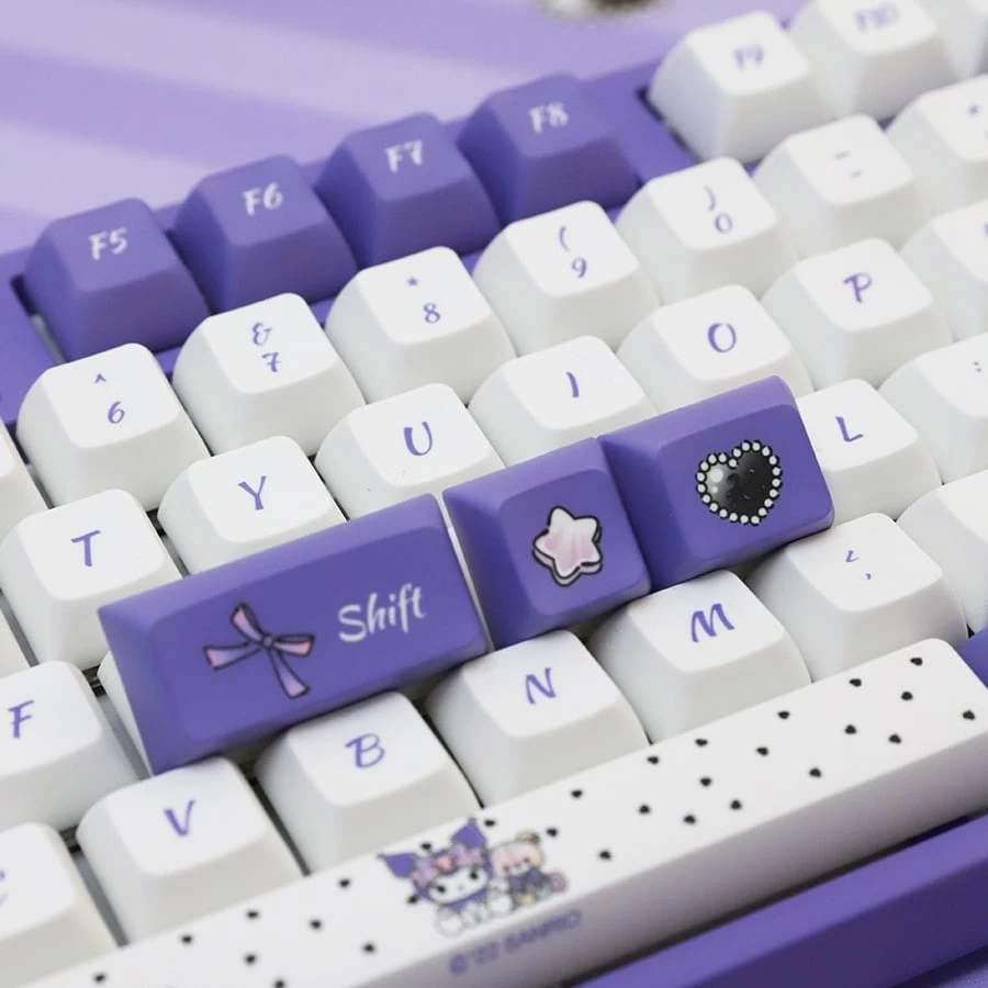 Kawaii Purple Kuromi Mechanical Keycaps Set 10 Kawaii Purple Kuromi Mechanical Keycaps Set - Image 8