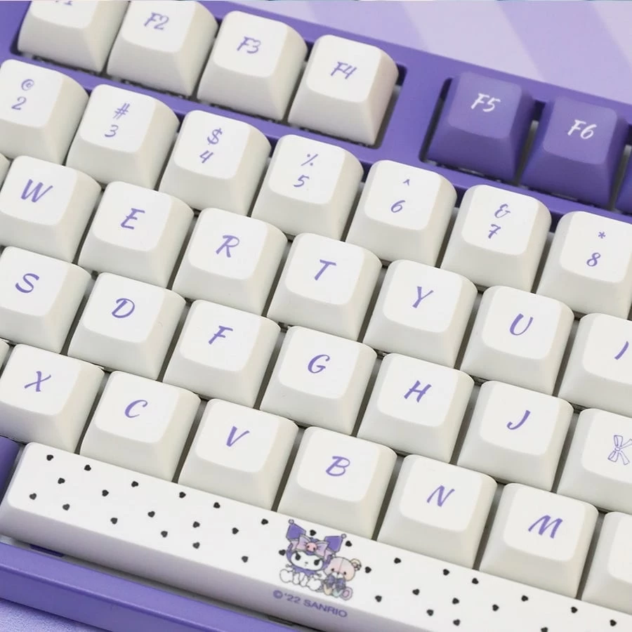 Kawaii Purple Kuromi Mechanical Keycaps Set 4 Kawaii Purple Kuromi Mechanical Keycaps Set - Image 2