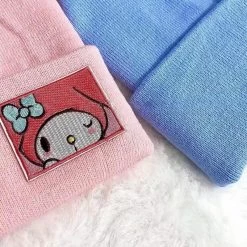 Kawaii Sanrio Knitted Cap -Kawaii Fashion Shop Kawaii Sanrio Plush Accessories Cartoon Hello Kittys Kuromi My Melody Cinnamoroll Anime Knitted Cap Cute Beauty 4