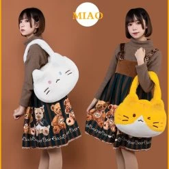 Kawaii Small Cat Plush Shoulder Bag -Kawaii Fashion Shop Kawaii Small Cat Plush Shoulder Bag 5