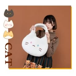 Kawaii Small Cat Plush Shoulder Bag -Kawaii Fashion Shop Kawaii Small Cat Plush Shoulder Bag 6