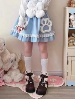 Kawaii Soft Girl Lolita Style Round Toe Snow Boots -Kawaii Fashion Shop Kawaii Soft Girl Lolita Style Round Toe Snow Boots 2