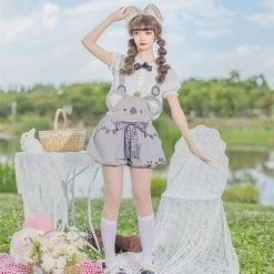 Kawaii Soft Girl Style Overalls 15 Kawaii Soft Girl Style Overalls -Kawaii Fashion Shop Kawaii Soft Girl Style Overall 4