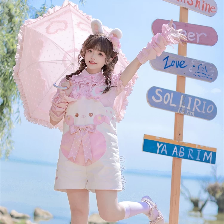 Kawaii Soft Girl Style Overalls 4 Kawaii Soft Girl Style Overalls - Image 2