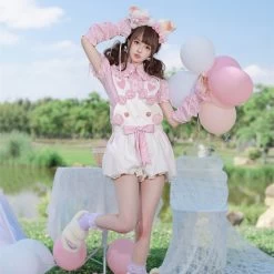Kawaii Soft Girl Style Overalls 11 Kawaii Soft Girl Style Overalls -Kawaii Fashion Shop Kawaii Soft Girl Style Overall 7
