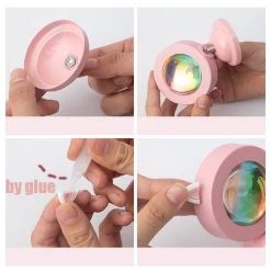 Kawaii Sunset Atmosphere Light 12 Kawaii Sunset Atmosphere Light -Kawaii Fashion Shop Kawaii Sunset Light Photo prop Desktop Atmosphere Sunset Dawn Light Bedroom Projection Rainbow Table Lamp Decoration 4
