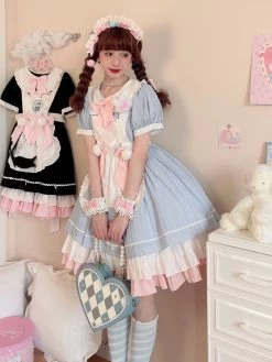 Kawaii Sweet Black Lolita Maid Dress -Kawaii Fashion Shop Kawaii Sweet Black Lolita Maid Dress 2