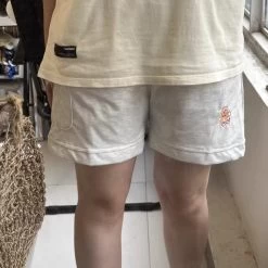 Kawaii Sweet Girl Style Bear Embroidered High Waist Shorts -Kawaii Fashion Shop Kawaii Sweet Girl Style Bear Embroidered High Waist Shorts 7