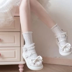 Kawaii Sweet Girl Style Cream Sole All-match Lolita Shoes -Kawaii Fashion Shop Kawaii Sweet Girl Style Cream Sole All match Lolita Shoes 6