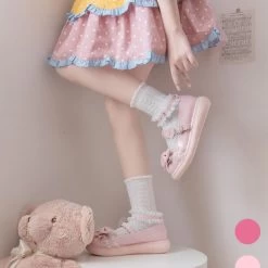 Kawaii Sweet Girl Style Cream Sole All-match Lolita Shoes -Kawaii Fashion Shop Kawaii Sweet Girl Style Cream Sole All match Lolita Shoes 8