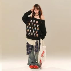 Kawaii Sweet Girl Style Hello Kitty Printed Sweatshirt -Kawaii Fashion Shop Kawaii Sweet Girl Style Hello Kitty Printed Sweatshirt 3