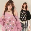 Kawaii Sweet Girl Style Hello Kitty Printed Sweatshirt -Kawaii Fashion Shop Kawaii Sweet Girl Style Hello Kitty Printed Sweatshirt 5