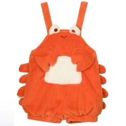 Kawaii Sweet Girl Style Orange Cartoon Crab Overalls -Kawaii Fashion Shop Kawaii Sweet Girl Style Orange Cartoon Crab Overalls 1