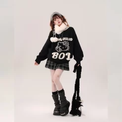 Kawaii Sweet Girl Style Pink Hello Kitty Embroidered Sweater 18 Kawaii Sweet Girl Style Pink Hello Kitty Embroidered Sweater -Kawaii Fashion Shop Kawaii Sweet Girl Style Pink Hello Kitty Embroidered Sweater 2