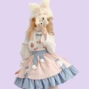 Kawaii Sweet Style Bear Embroidered Lolita Skirt Suit -Kawaii Fashion Shop Kawaii Sweet Style Bear Embroidered Lolita Skirt Suit
