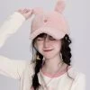Kawaii Sweet Style Pink Peaked Cap -Kawaii Fashion Shop Kawaii Sweet Style Pink Peaked Cap 1