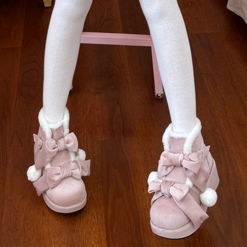 Kawaii Thick-Soled Lolita Snow Boots 6 Kawaii Thick-Soled Lolita Snow Boots - Image 4