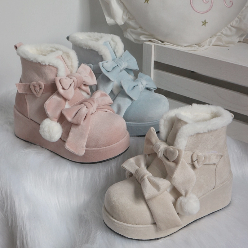 Kawaii Thick-Soled Lolita Snow Boots 4 Kawaii Thick-Soled Lolita Snow Boots - Image 2