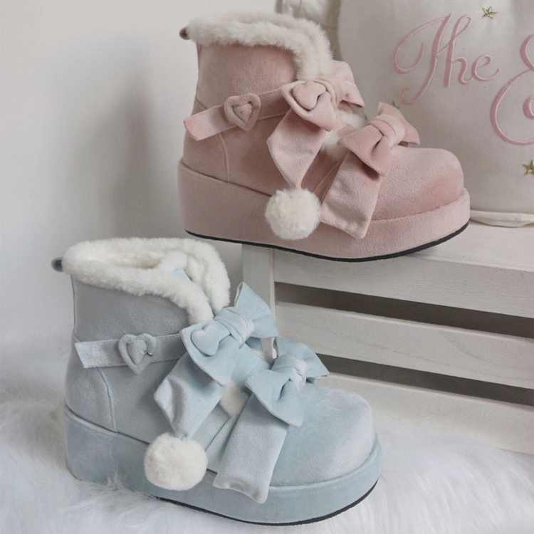 Kawaii Thick-Soled Lolita Snow Boots 9 Kawaii Thick-Soled Lolita Snow Boots - Image 7